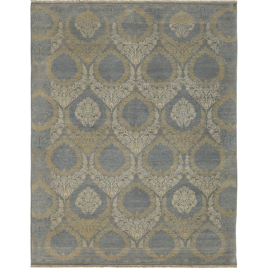 SOA-2754 Rug by Surya in charcoal, light olive, light beige. Made from 70% wool, 30% silk in a unique style.