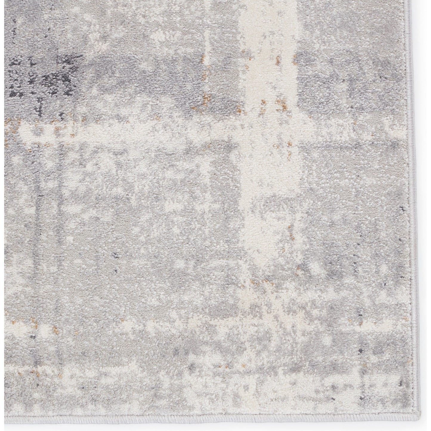 004 SI-1781991,SI-1781992,SI-1781993,SI-1781994 | Closeup | Solace SOC01 Rug by Jaipur Living in light gray, cream. Made from 60% polypropylene, 40% polyester in a unique style.