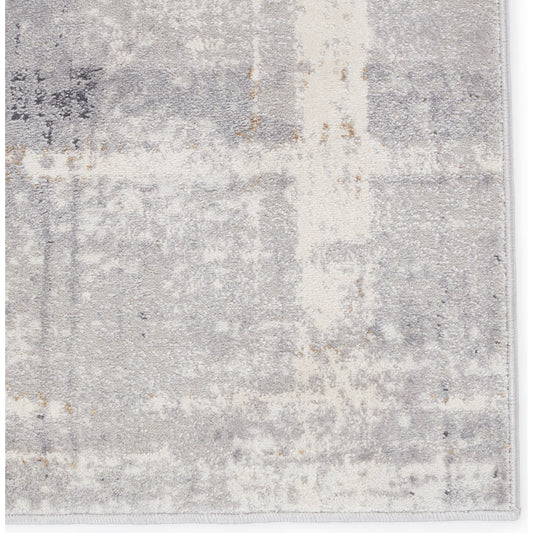 Solace SOC01 Rug by Jaipur Living in light gray, cream. Made from 60% polypropylene, 40% polyester in a unique style.