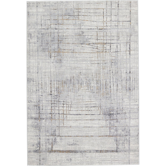 Solace SOC05 Rug by Jaipur Living in gray, gold. Made from unique in a unique style.