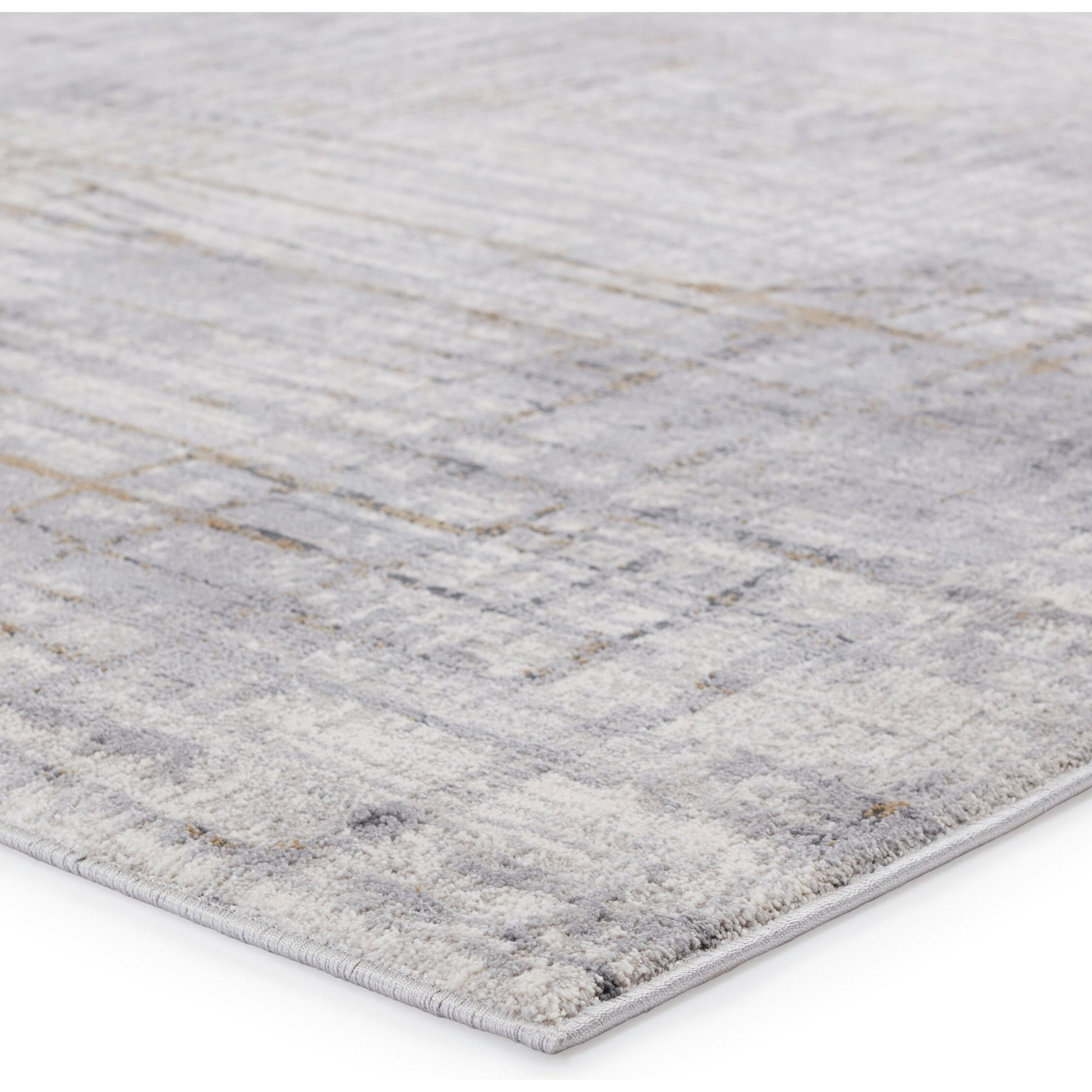 Solace SOC05 Rug by Jaipur Living in gray, gold. Made from unique in a unique style.