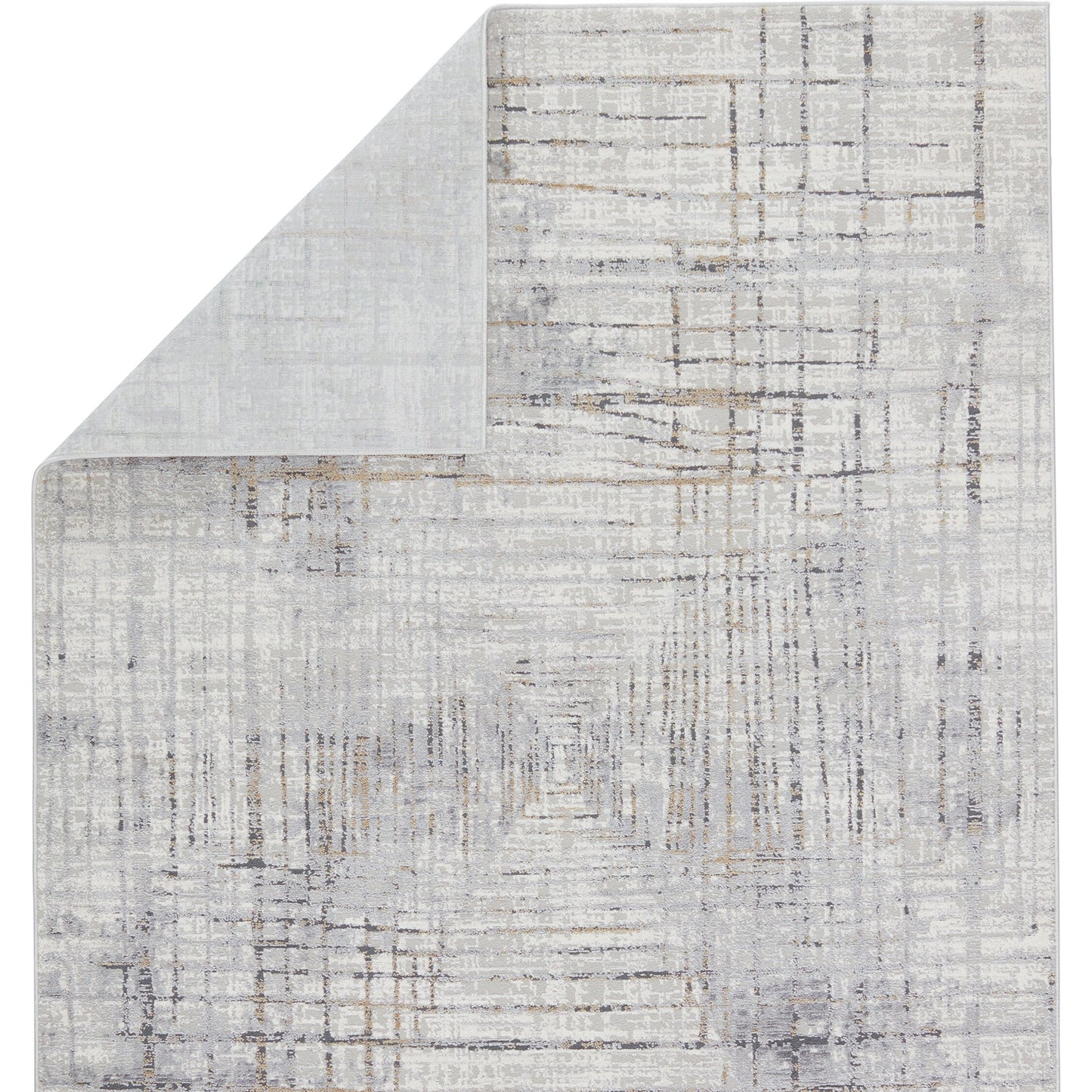 003 SI-1782381,SI-1782384,SI-2386453 | Closeup | Solace SOC05 Rug by Jaipur Living in gray, gold. Made from unique in a unique style.