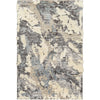 Cream, Black, Charcoal, Light Gray, Tan, Blue / 2' x 3'