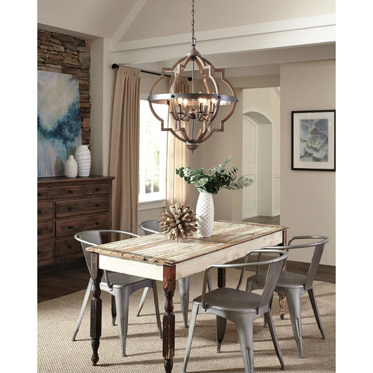 Socorro Six Light Hall / Foyer by Visual Comfort & Co. in stardust. Made from steel in a unique style.
