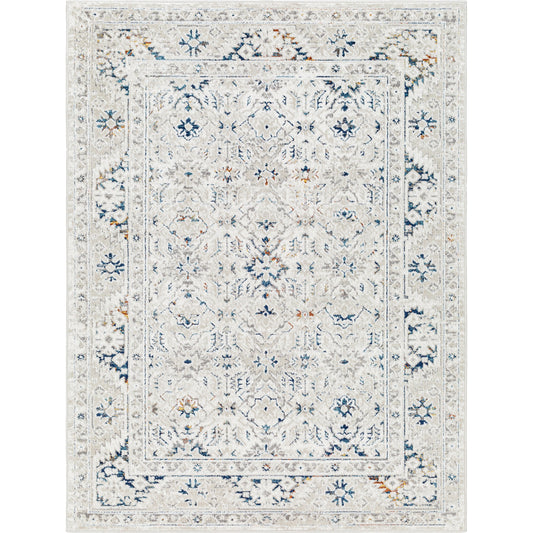 Soldado Rug - 33124 by Livabliss in white, medium gray, dark blue, blue, mustard, rust. Made from main: 85% polypropylene, main: 15% polyester in a unique style.