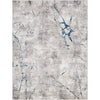 Medium Gray, White, Blue, Dark Blue, Light Brown / 2' x 2'11"