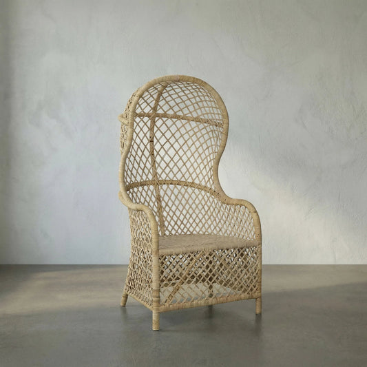 Gigi Chair by Noir in birch, rattan. Made from birch, rattan in a eclectic & global style.