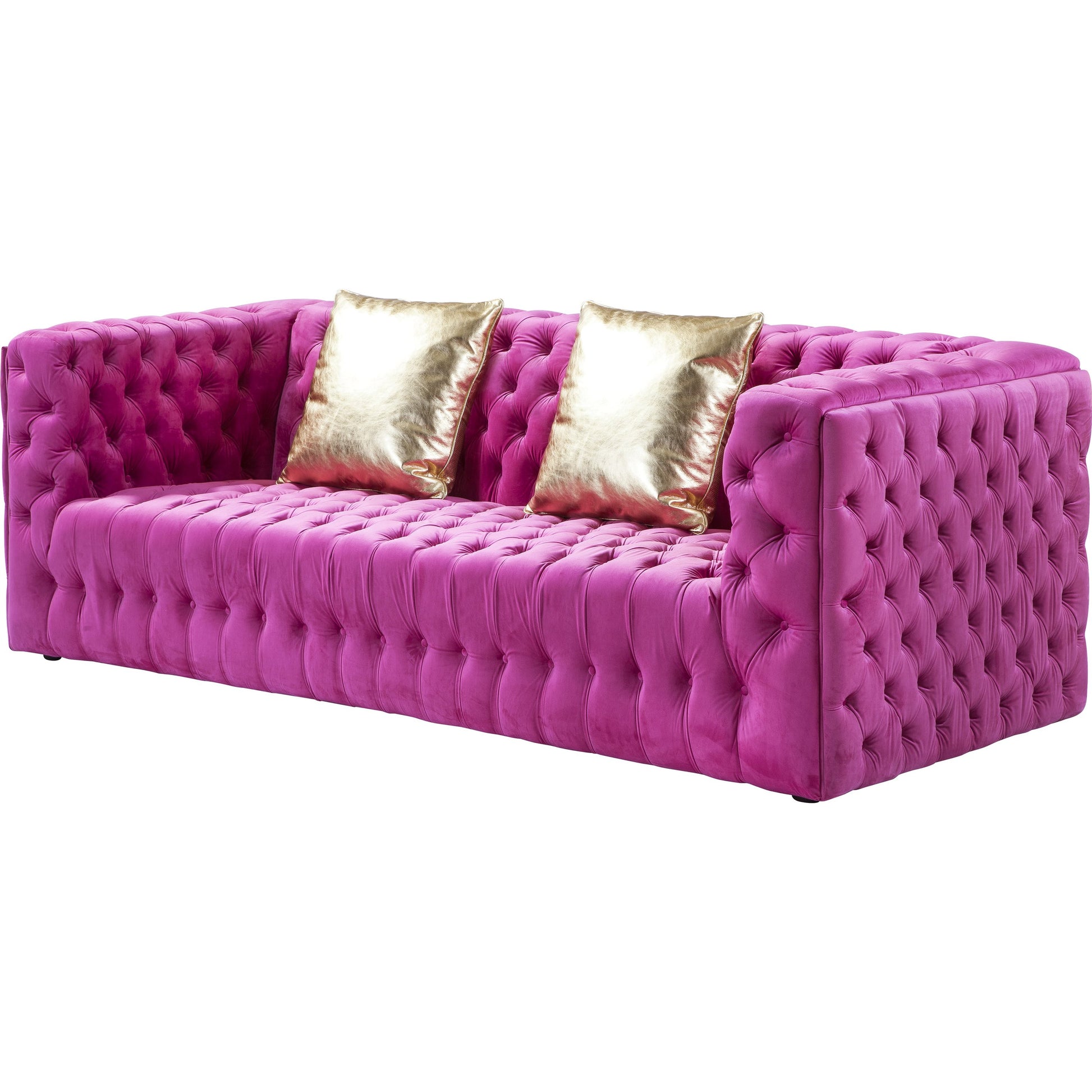 Vicenza Tufted Sofa by Pasargad Home. Made from velvet in a modern style.