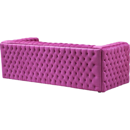 Vicenza Tufted Sofa by Pasargad Home. Made from velvet in a modern style.