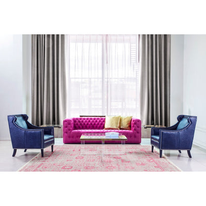 Vicenza Tufted Sofa by Pasargad Home. Made from velvet in a modern style.