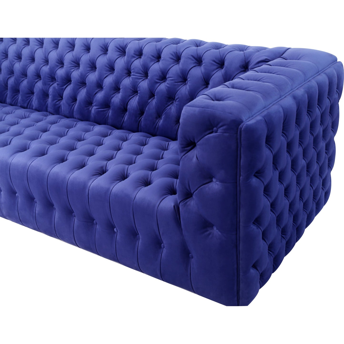 010 SR-702460 | Closeup | Vicenza Tufted Sofa by Pasargad Home. Made from velvet in a modern style.