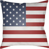 Red, Blue, White / 18" x 18"