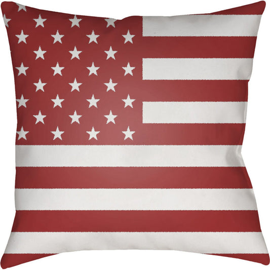 Americana Pillow - 22446 by Livabliss. Made from front: 100% polyester, back: 100% polyester in a traditional style.