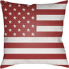 Red, White / 18" x 18"