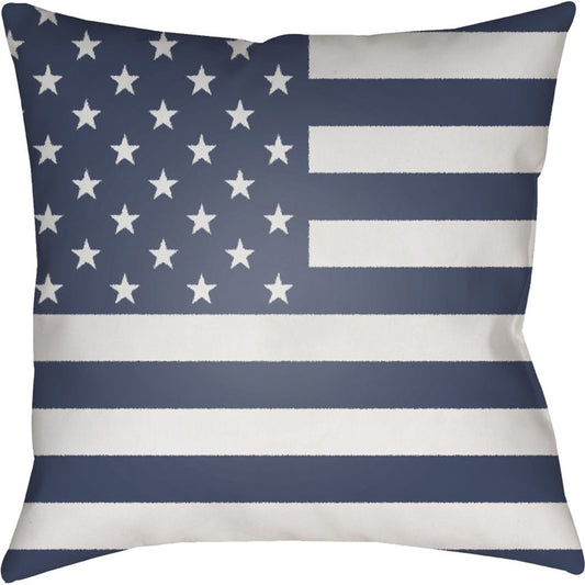Americana Indoor/Outdoor Pillow by Livabliss. Made from front: 100% polyester, back: 100% polyester in a traditional style.