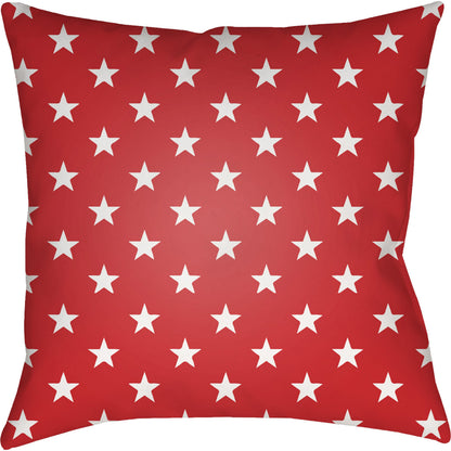 Americana II Indoor/Outdoor Pillow by Livabliss. Made from front: 100% polyester, back: 100% polyester in a traditional style.