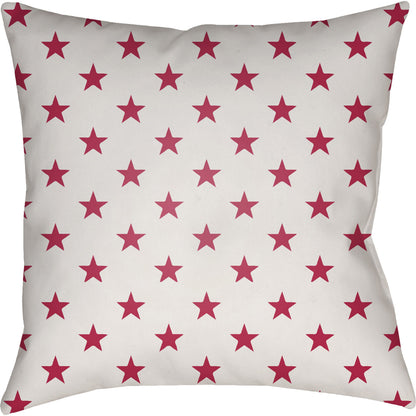 Americana II Indoor/Outdoor Pillow by Livabliss. Made from front: 100% polyester, back: 100% polyester in a traditional style.