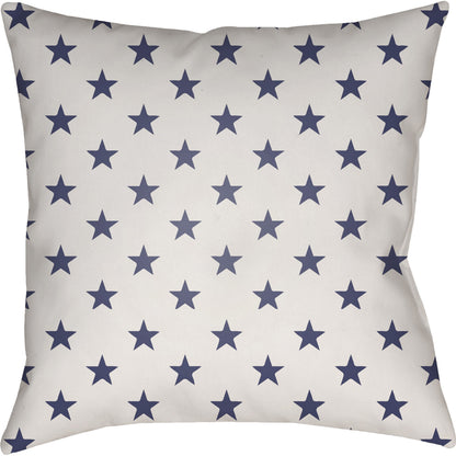 Americana II Indoor/Outdoor Pillow by Livabliss. Made from front: 100% polyester, back: 100% polyester in a traditional style.