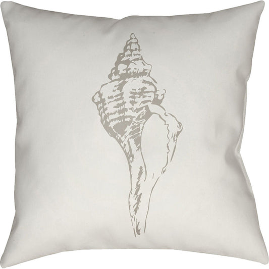 Shells Pillow - 12789 by Livabliss. Made from front: 100% polyester, back: 100% polyester in a coastal style.