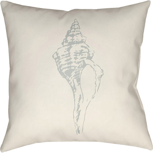 Shells Pillow - 12789 by Livabliss. Made from front: 100% polyester, back: 100% polyester in a coastal style.