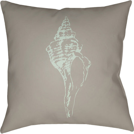 Shells Pillow - 12789 by Livabliss. Made from front: 100% polyester, back: 100% polyester in a coastal style.