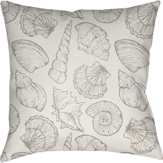 Shells III Pillow - 30077 by Livabliss. Made from front: 100% polyester, back: 100% polyester in a coastal style.