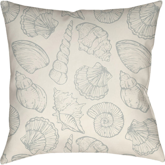 Shells III Pillow - 30077 by Livabliss. Made from front: 100% polyester, back: 100% polyester in a coastal style.