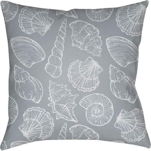 Shells III Pillow - 30077 by Livabliss. Made from front: 100% polyester, back: 100% polyester in a coastal style.