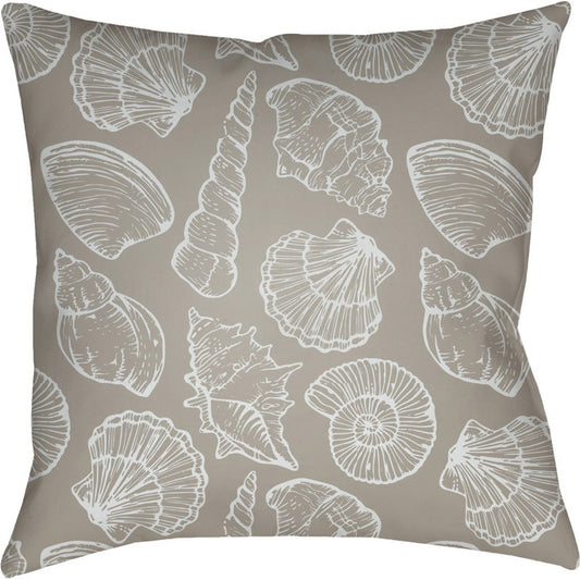 Shells III Pillow - 30077 by Livabliss. Made from front: 100% polyester, back: 100% polyester in a coastal style.
