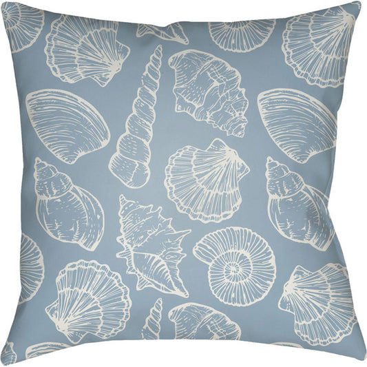 Shells III Pillow - 30077 by Livabliss. Made from front: 100% polyester, back: 100% polyester in a coastal style.