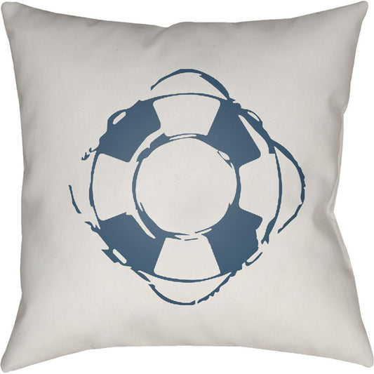 Nautical Pillow - 25840 by Livabliss. Made from front: 100% polyester, back: 100% polyester in a coastal style.