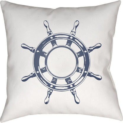 Nautical II Pillow - 9530 by Livabliss. Made from front: 100% polyester, back: 100% polyester in a coastal style.