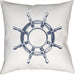 Nautical II Pillow - 9530 by Livabliss. Made from front: 100% polyester, back: 100% polyester in a coastal style.
