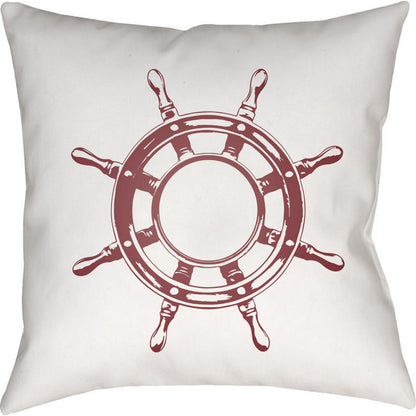 Nautical II Pillow - 9530 by Livabliss. Made from front: 100% polyester, back: 100% polyester in a coastal style.