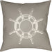 Nautical II Pillow - 9530 by Livabliss. Made from front: 100% polyester, back: 100% polyester in a coastal style.