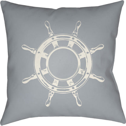 Nautical II Pillow - 9530 by Livabliss. Made from front: 100% polyester, back: 100% polyester in a coastal style.