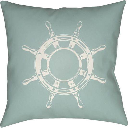 Nautical II Pillow - 9530 by Livabliss. Made from front: 100% polyester, back: 100% polyester in a coastal style.