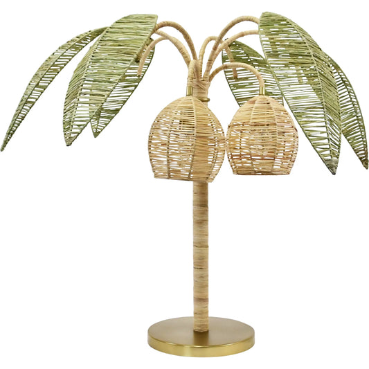 Sola Green and Natural Paper Rafia Table Lamp by Worlds Away in green, natural. Made from unique in a coastal style.