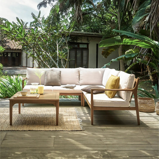 Sonoma Outdoor - Square Coffee Table by LH Imports in light brown and natural. Made from treated acacia wood in a unique style.