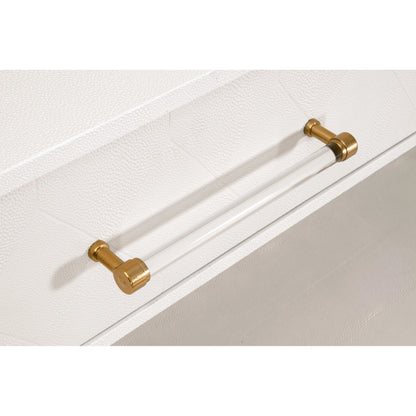 Sonia Shagreen Console Table by Essentials For Living in pearl shagreen, lucite, brushed brass. Made from faux shagreen resin, solid rubberwood, solid beech, mdf, acrylic, metal in a modern style.