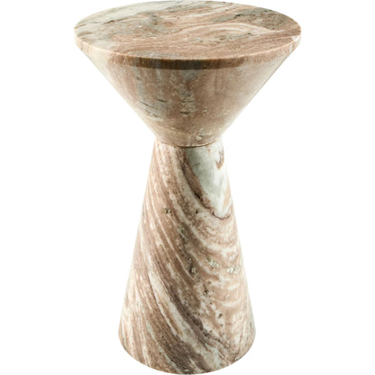 Sonu Indoor/Outdoor End Table by Surya. Made from marble in a modern style.