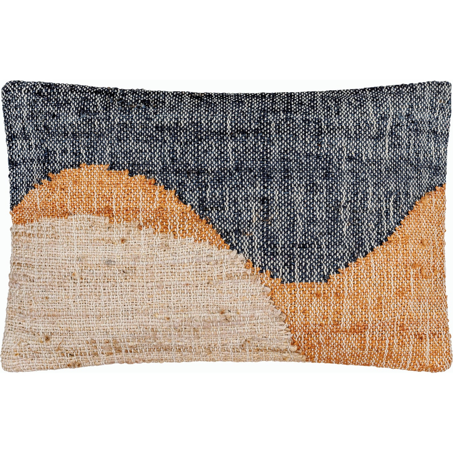 002 SI-2163402,SI-2163403 | Primary Silo | Sookie Lumbar Pillow - 487427 by Surya in midnight blue, mustard, sand, ivory. Made from jute, cotton, wool in a modern style.