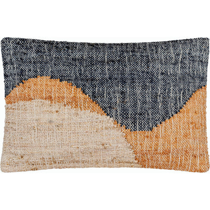 Sookie Lumbar Pillow - 487427 by Surya in midnight blue, mustard, sand, ivory. Made from jute, cotton, wool in a modern style.