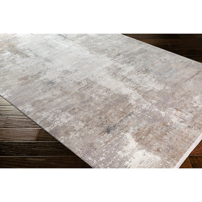 Solar Rug - 22985 by Surya in light brown, medium gray, gray, charcoal, white. Made from 70% viscose, 30% acrylic in a unique style.