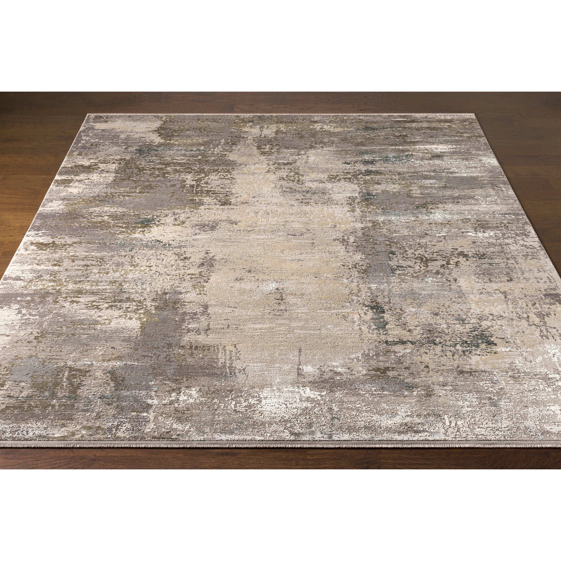 Solar Rug - 22985 by Surya in light brown, medium gray, gray, charcoal, white. Made from 70% viscose, 30% acrylic in a unique style.