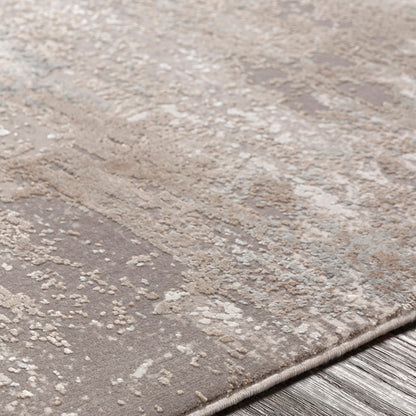 Solar Rug - 22985 by Surya in light brown, medium gray, gray, charcoal, white. Made from 70% viscose, 30% acrylic in a unique