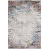 Dark Purple, Lavender, Saffron, Sky Blue, White, Gray / 2' x 3'