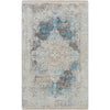 Sky Blue, Dark Blue, Gray, Charcoal, Light Gray, White / 2' x 3'