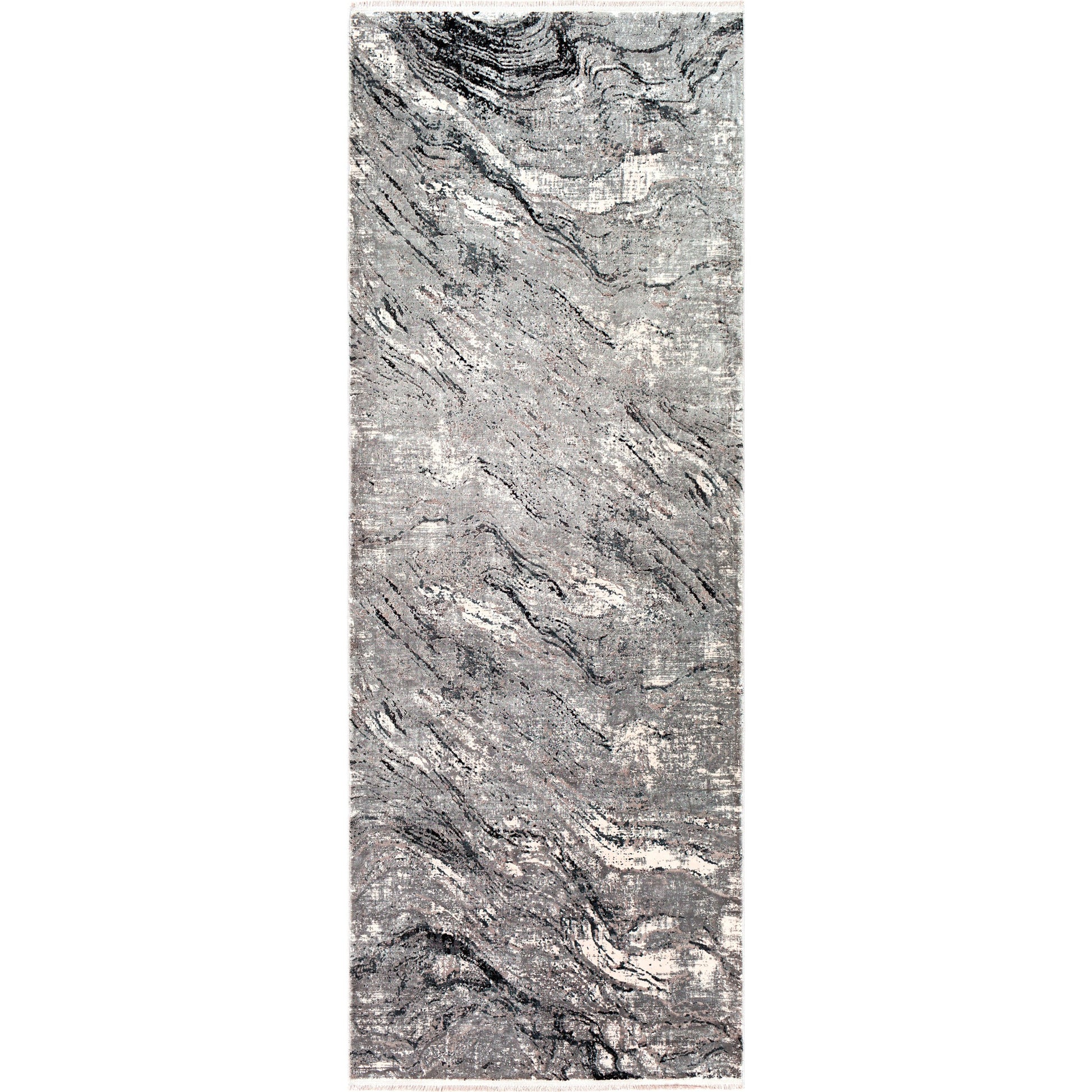 Solar Rug - 25676 by Surya in gray, light gray, charcoal, black. Made from 70% viscose, 30% acrylic in a unique style.