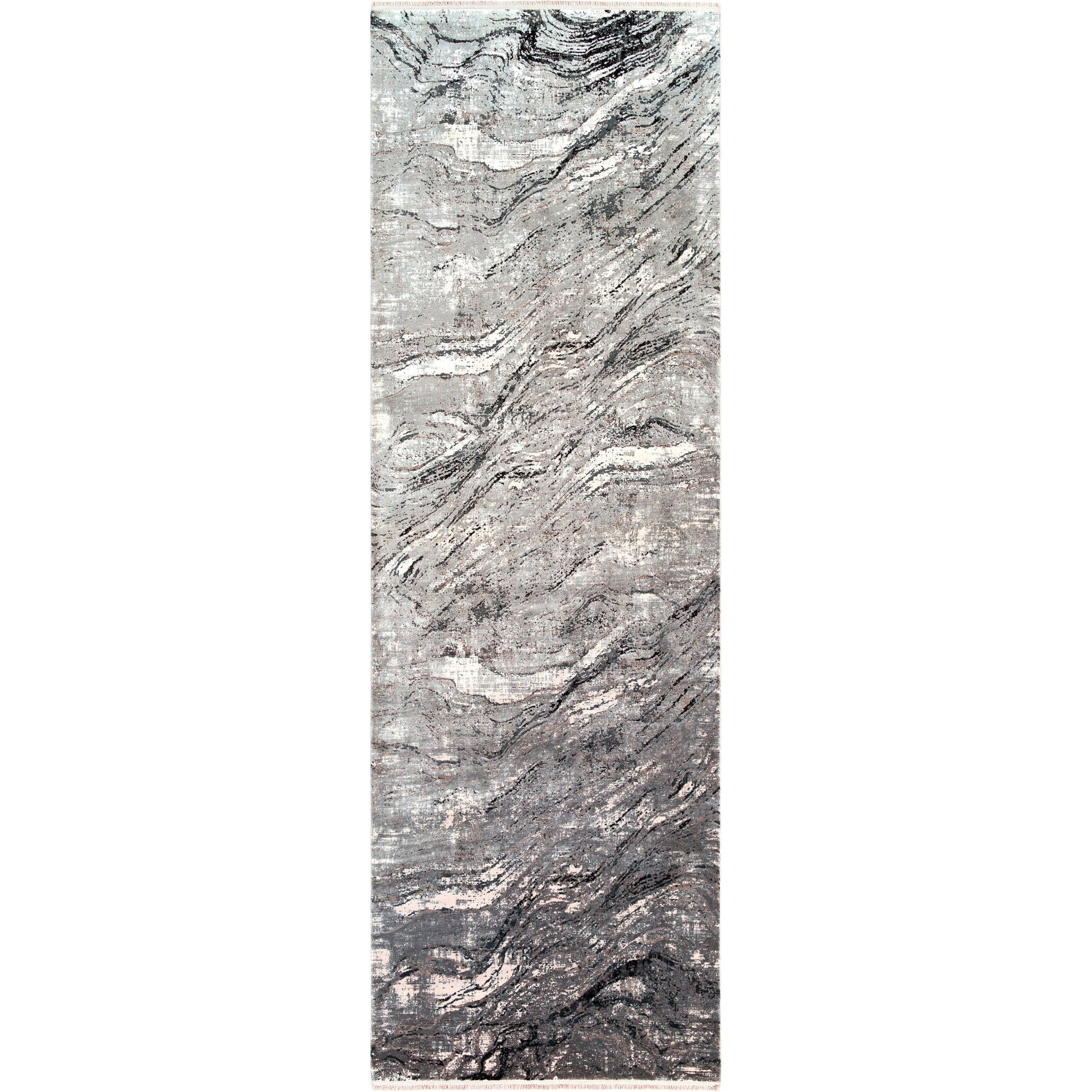 Solar Rug - 25676 by Surya in gray, light gray, charcoal, black. Made from 70% viscose, 30% acrylic in a unique style.